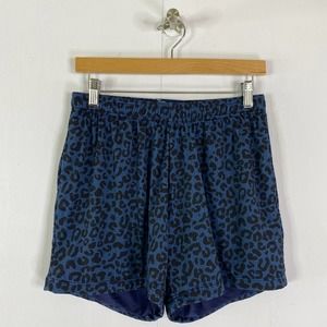 Nice Laundry Blue Leopard Print 4" Athletic Shorts Mens